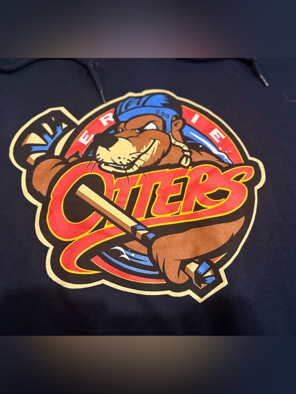 Erie Otters OHL 2XL Heavy Blend Athletic Dark Navy Hoodie Hooded Sweatshirt